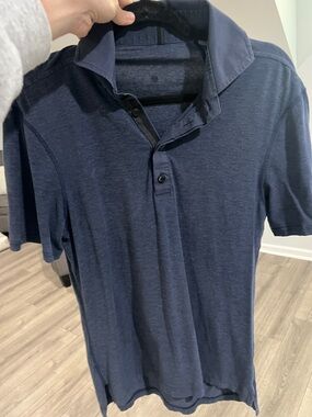 lululemon athletica Men's Navy Short-Sleeve Polo